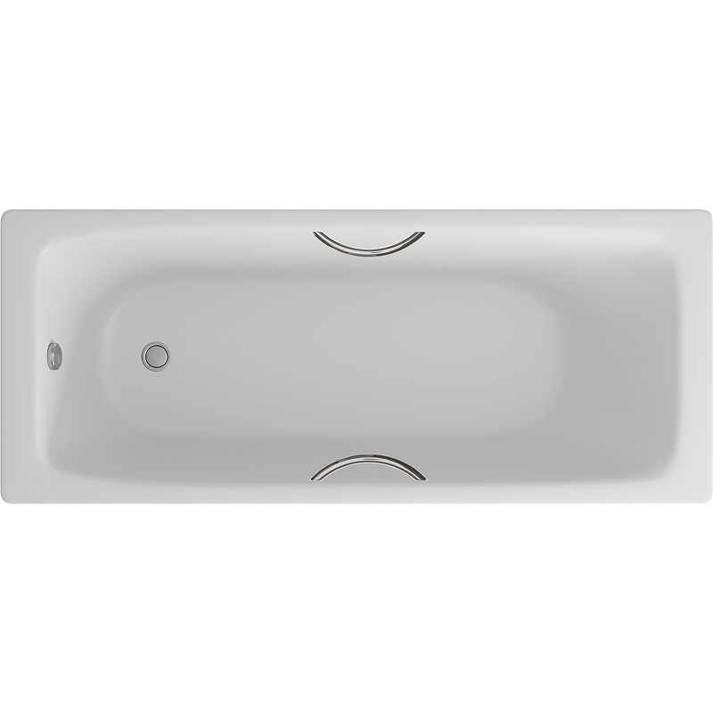 Ванна чугунная Delice Biove DLR220509R 170х75 (белый), встраиваемая, с ручками