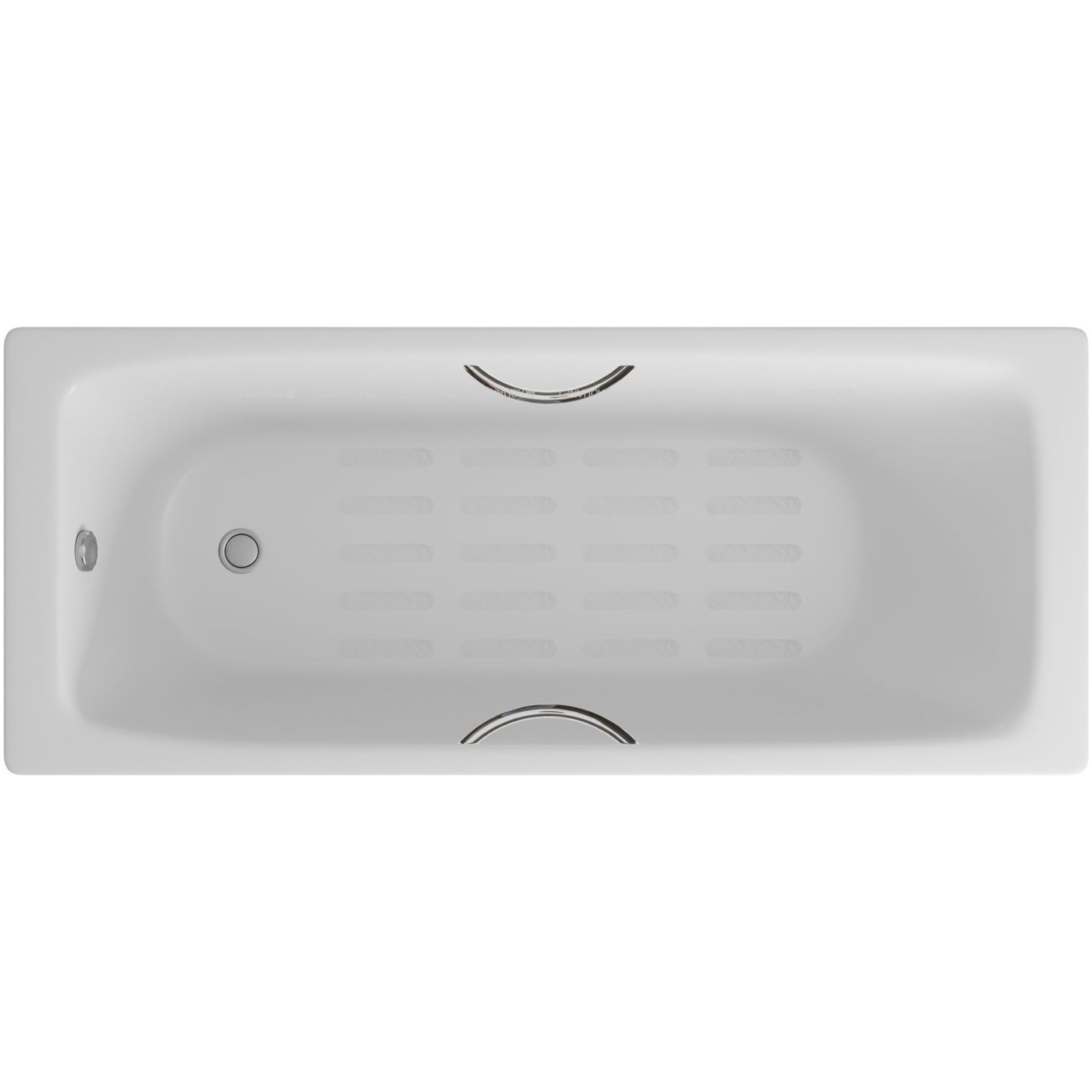 Ванна чугунная Delice Biove DLR220509R-AS 170х75 (белый), встраиваемая, с антискользящим покрытием и ручками