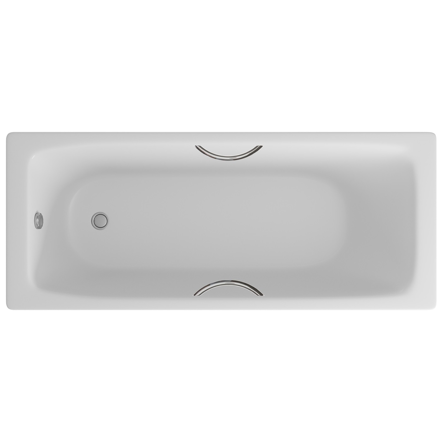 Ванна чугунная Delice Parallel DLR220504R 160х70 (белый), встраиваемая с ручками
