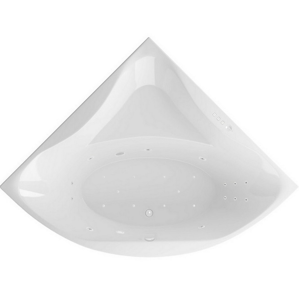 Ванна гидромассажная акриловая Excellent Glamour ULTRA WAEX.GLA15.ULTRA.WH 150x150 (белый глянцевый), каркас, слив-перелив