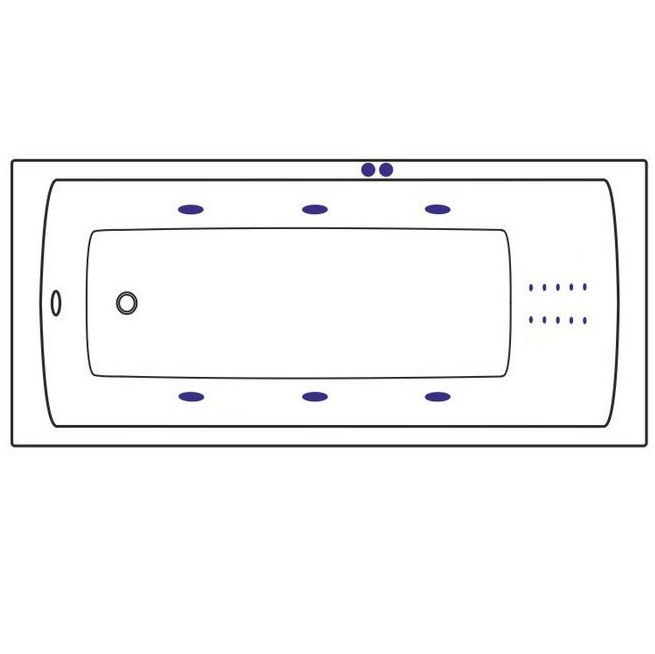 Ванна гидромассажная Excellent Aquaria Line Nano WAEX.AQU14.LINENANO.CR 140x70 (хром), на каркасе, со сливом-переливом