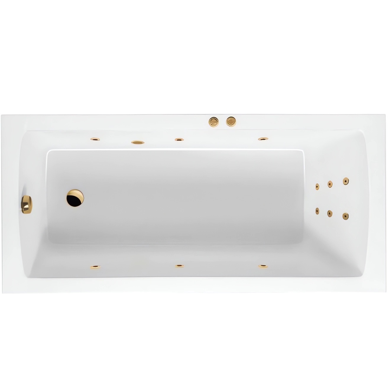 Ванна гидромассажная Excellent Aquaria Line WAEX.AQU17.LINE.GL 170x75 (золото), на каркасе, со сливом-переливом