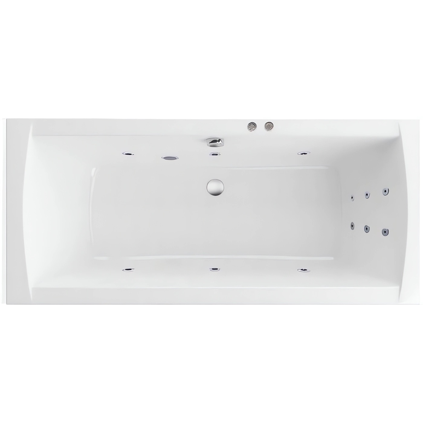 Ванна гидромассажная Excellent Aquaria Lux Line WAEX.AQU18.LINE.CR 180x80 (хром), на каркасе, со сливом-переливом