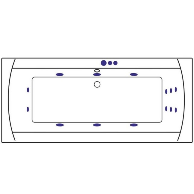 Ванна гидромассажная Excellent Aquaria Lux Smart WAEX.AQU18.SMART.BR 180x80 (бронза), на каркасе, со сливом-переливом
