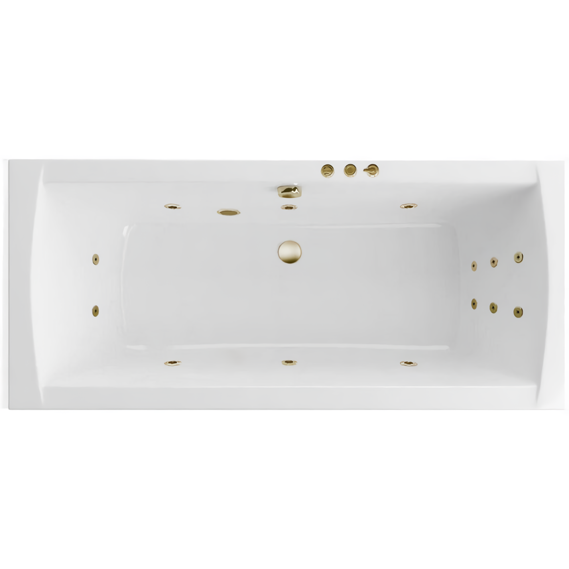 Ванна гидромассажная Excellent Aquaria Lux Smart WAEX.AQU18.SMART.BR 180x80 (бронза), на каркасе, со сливом-переливом