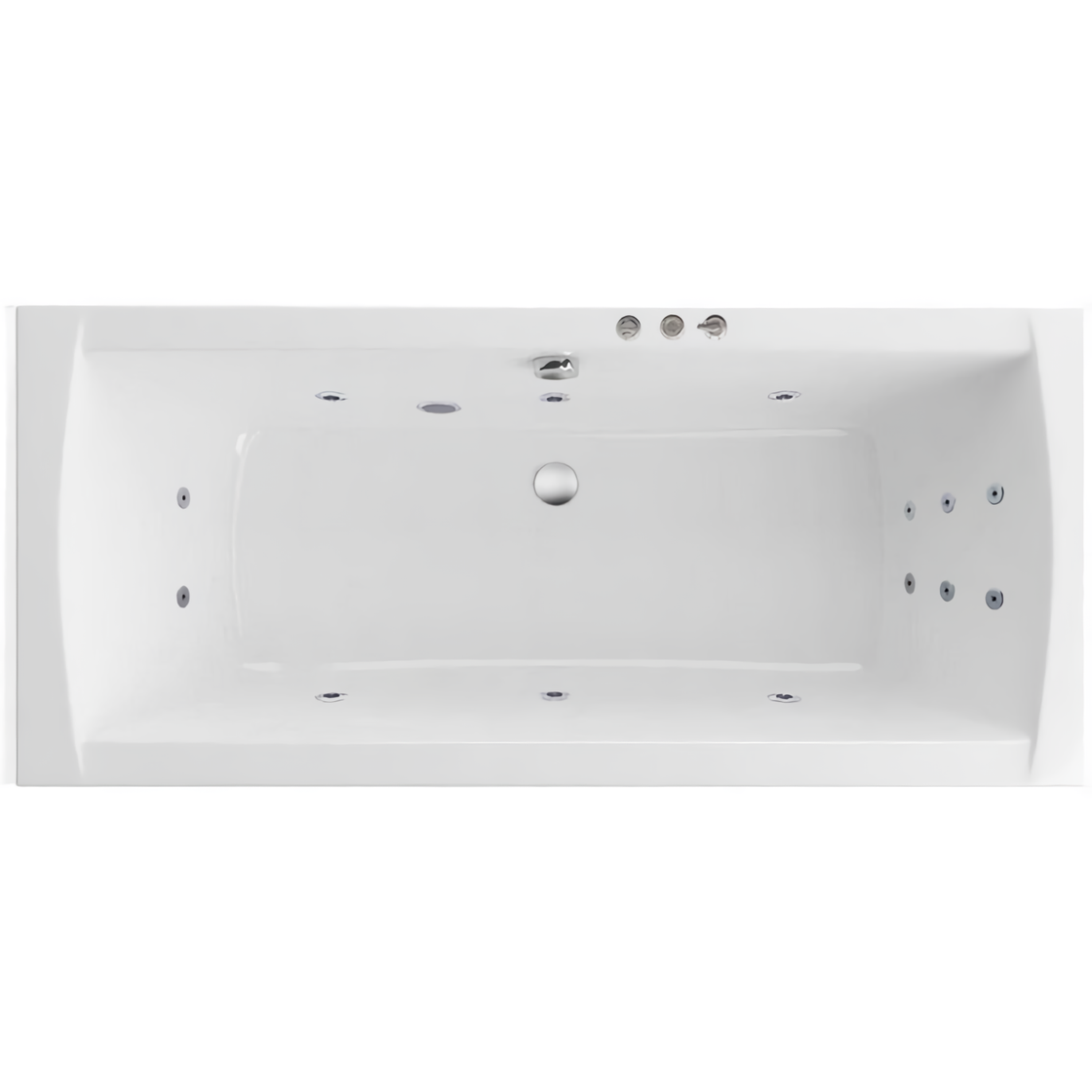 Ванна гидромассажная Excellent Aquaria Lux Smart WAEX.AQU18.SMART.CR 180x80 (хром), на каркасе, со сливом-переливом