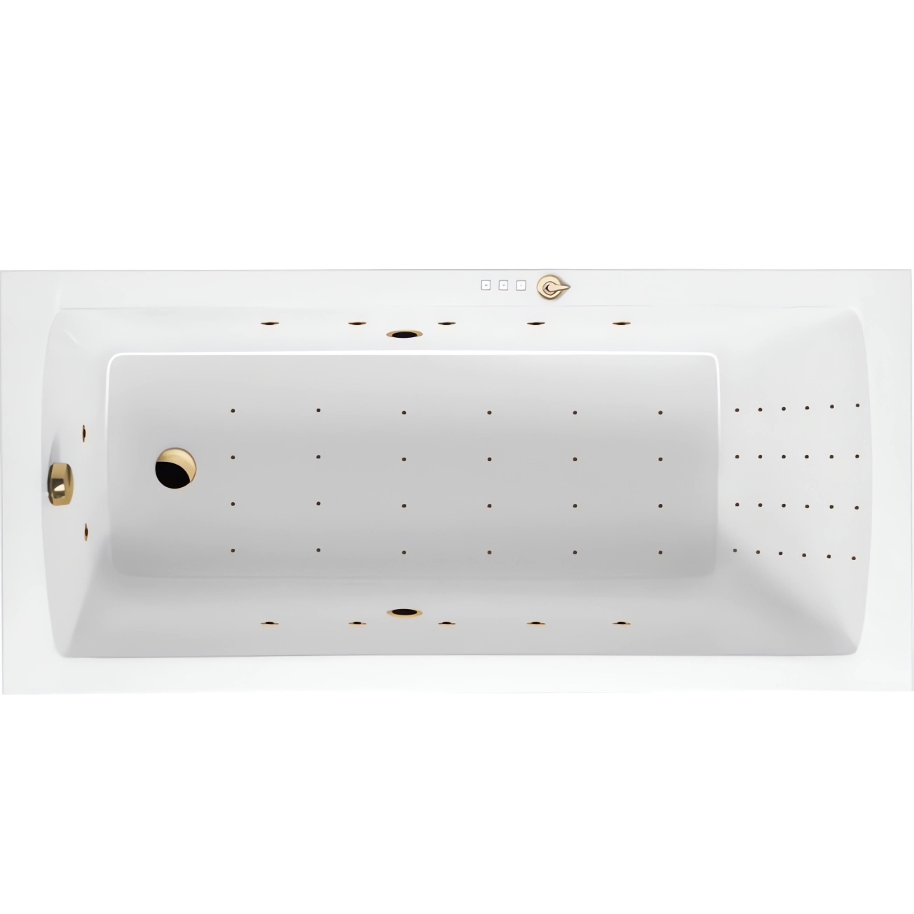 Ванна гидромассажная Excellent Aquaria Nano WAEX.AQU17.NANO.GL 170x75 (золото), на каркасе, со сливом-переливом
