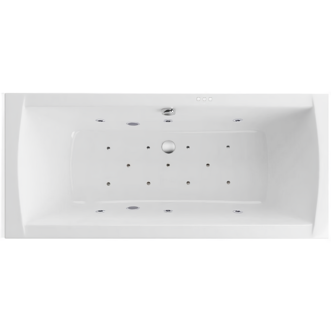 Ванна гидромассажная Excellent Aquaria Lux Relax WAEX.AQU18.RELAX.CR 180x80 (хром), на каркасе, со сливом-переливом