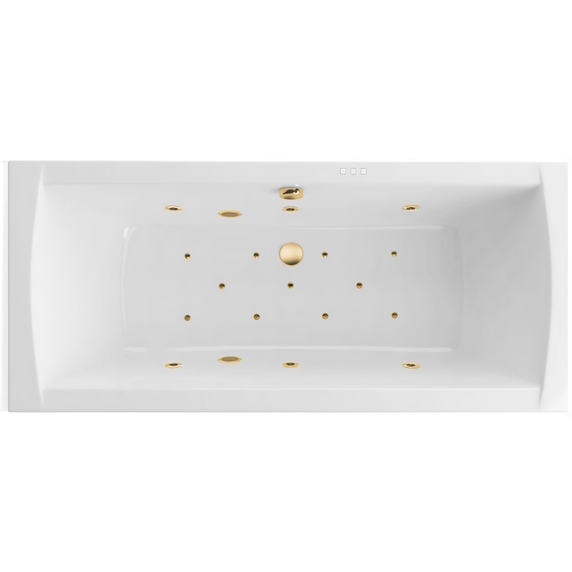 Ванна гидромассажная Excellent Aquaria Lux Relax WAEX.AQU18.RELAX.GL 180x80 (золото), на каркасе, со сливом-переливом