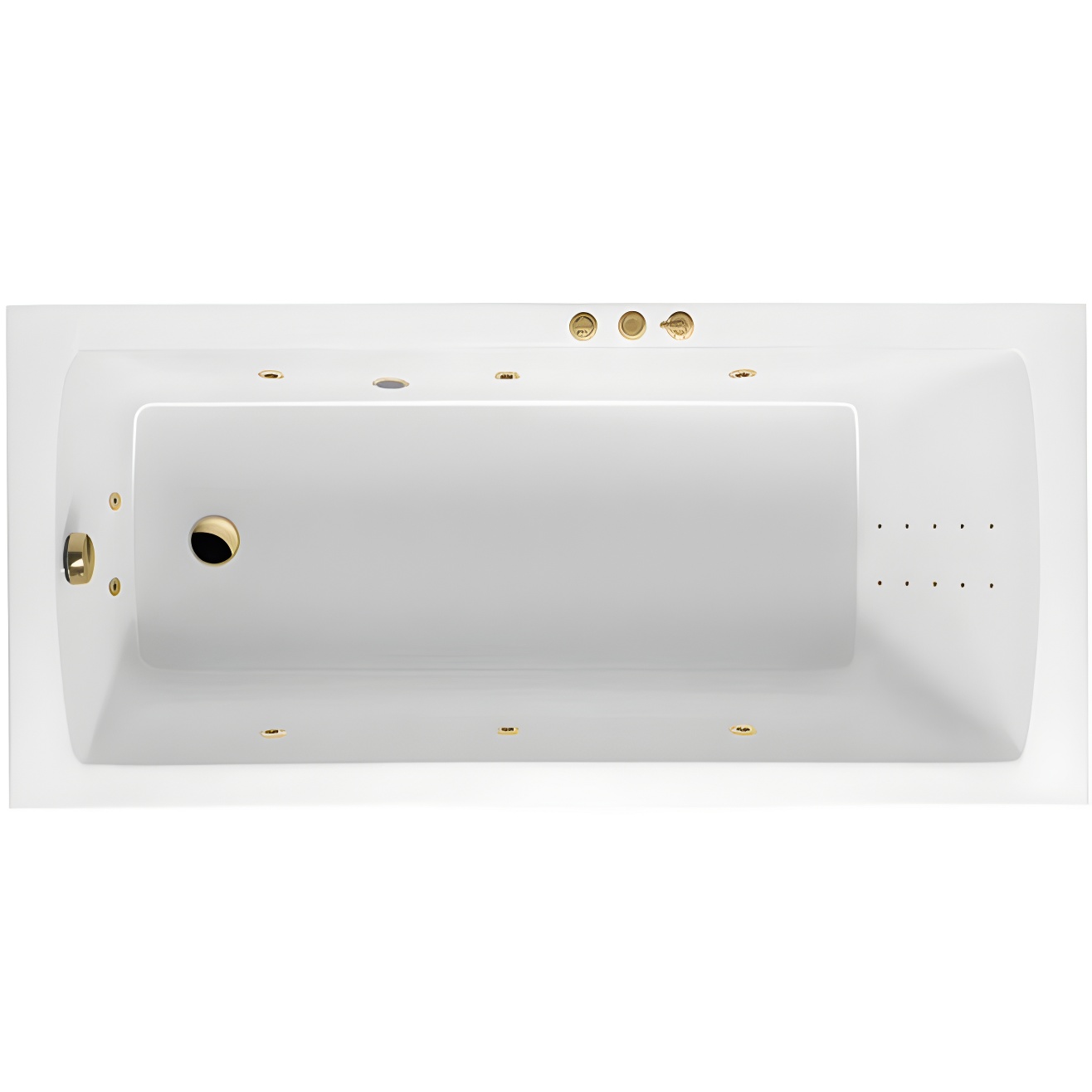 Ванна гидромассажная Excellent Aquaria Smart Nano WAEX.AQU15.SMARTNANO.GL 150x70 (золото), на каркасе, со сливом-переливом