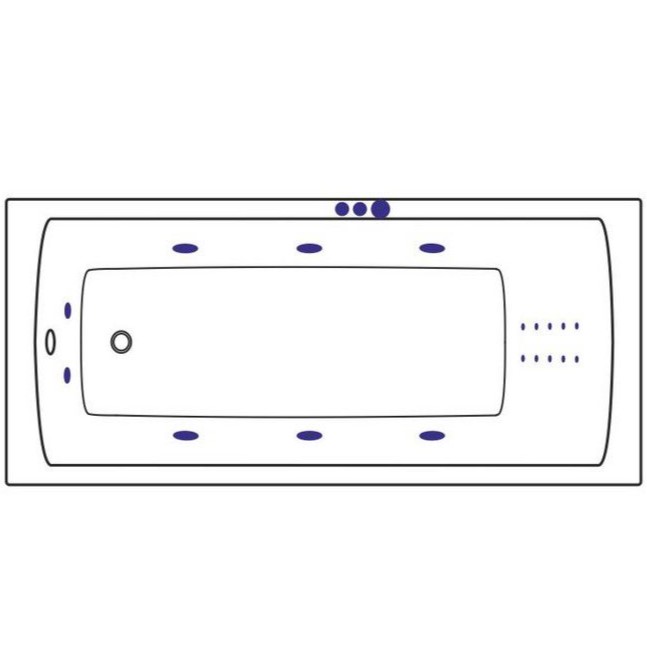 Ванна гидромассажная Excellent Aquaria Smart Nano WAEX.AQU17.SMARTNANO.CR 170x75 (хром), на каркасе, со сливом-переливом