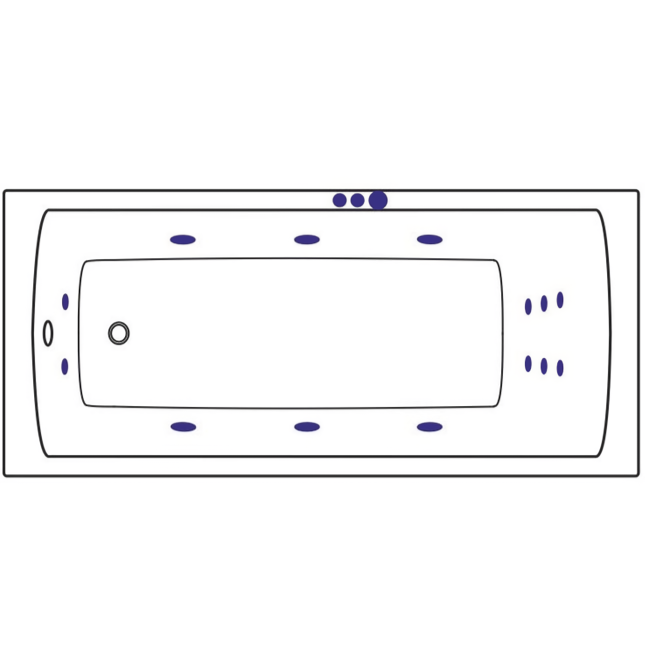 Ванна гидромассажная Excellent Aquaria Smart WAEX.AQU17.SMART.WH 170x75 (белый), на каркасе, со сливом-переливом