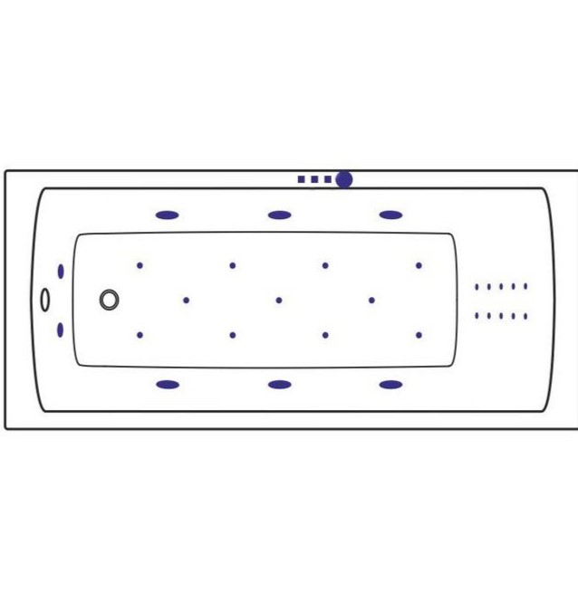 Ванна гидромассажная Excellent Aquaria Ultra Nano WAEX.AQU15.ULTRANANO.GL 150x70 (золото), на каркасе, со сливом-переливом