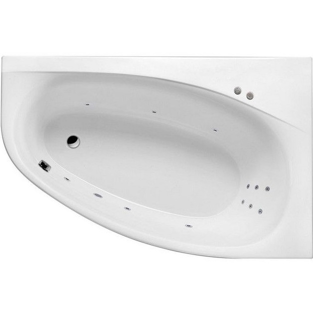 Ванна гидромассажная Excellent Kameleon LINE WAEX.KMP17.LINE.CR 170x110 (белый глянцевый, хром), каркас, слив-перелив, правая