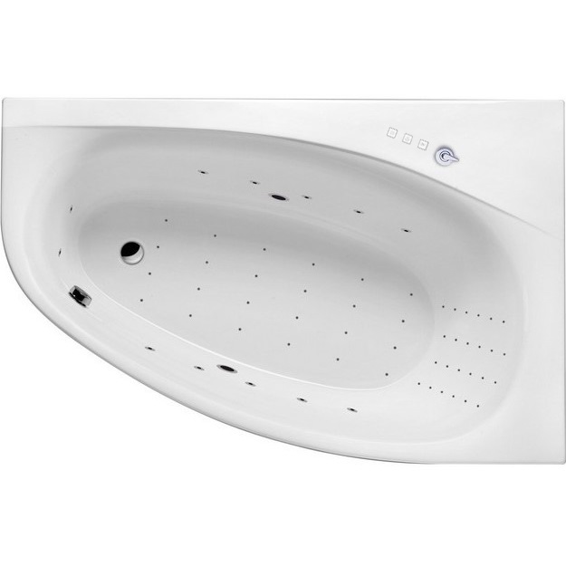 Ванна гидромассажная Excellent Kameleon NANO WAEX.KMP17.NANO.CR 170x110 (белый глянцевый, хром), каркас, слив-перелив, правая