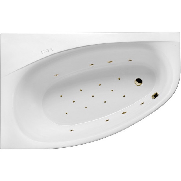 Ванна гидромассажная Excellent Kameleon RELAX WAEX.KML17.RELAX.BR 170x110 (белый глянцевый, бронза), каркас, слив- перелив, левая