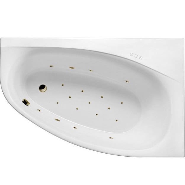 Ванна гидромассажная Excellent Kameleon RELAX WAEX.KMP17.RELAX.BR 170x110 (белый глянцевый, бронза), каркас, слив- перелив, правая
