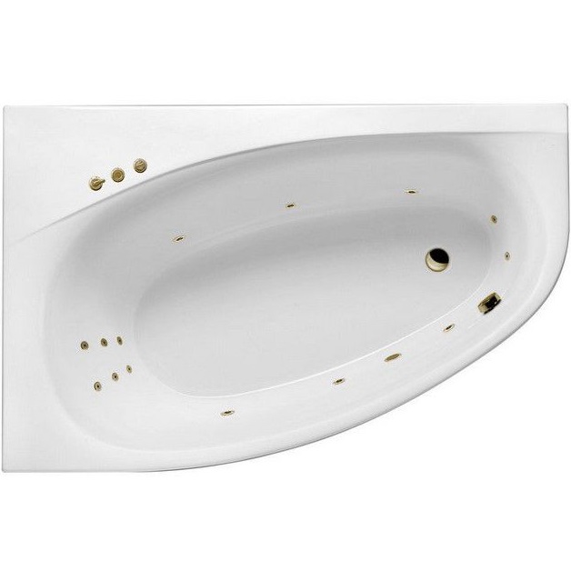 Ванна гидромассажная Excellent Kameleon SMART WAEX.KML17.SMART.BR 170x110 (белый глянцевый, бронза), каркас, слив-перелив, левая 