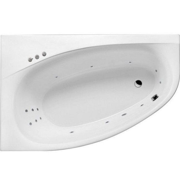 Ванна гидромассажная Excellent Kameleon SMART WAEX.KML17.SMART.CR 170x110 (белый глянцевый, хром), каркас, слив-перелив, левая