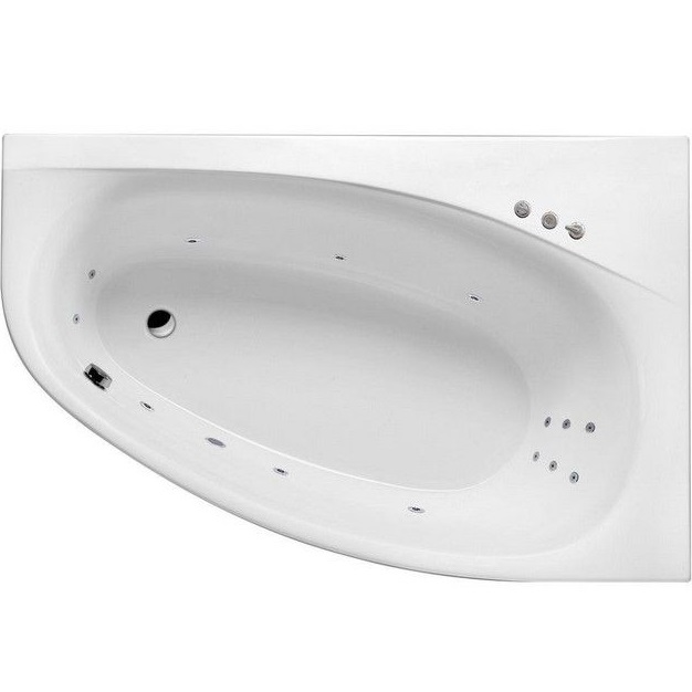 Ванна гидромассажная Excellent Kameleon SMART WAEX.KMP17.SMART.CR 170x110 (белый глянцевый, хром), каркас, слив-перелив, правая