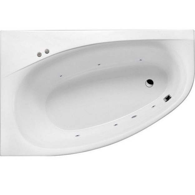 Ванна гидромассажная Excellent Kameleon SOFT WAEX.KML17.SOFT.CR 170x110 (белый глянцевый, хром), каркас, слив-перелив, левая