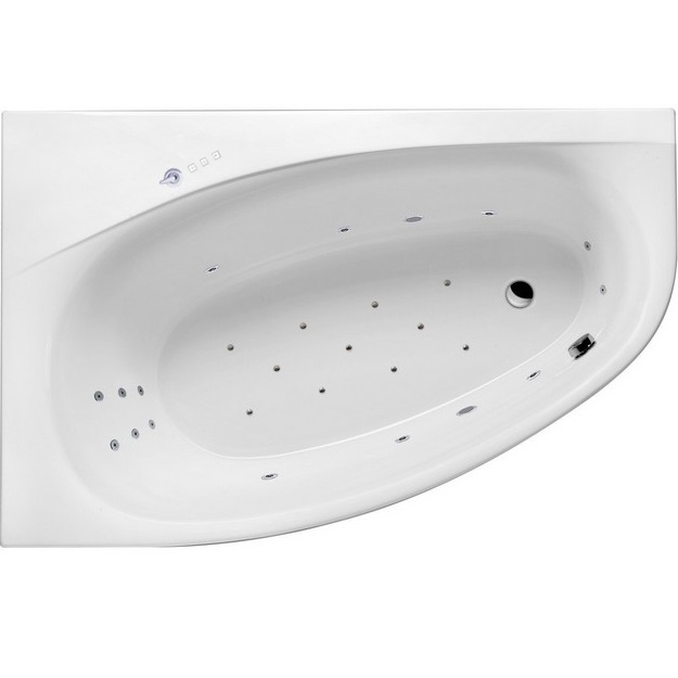Ванна гидромассажная Excellent Kameleon ULTRA WAEX.KML17.ULTRA.CR 170x110 (белый глянцевый, хром), каркас, слив-перелив, левая