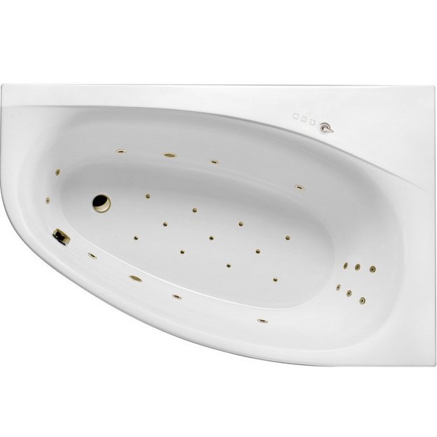 Ванна гидромассажная Excellent Kameleon ULTRA WAEX.KMP17.ULTRA.BR 170x110 (белый глянцевый, бронза), каркас, слив-перелив, правая