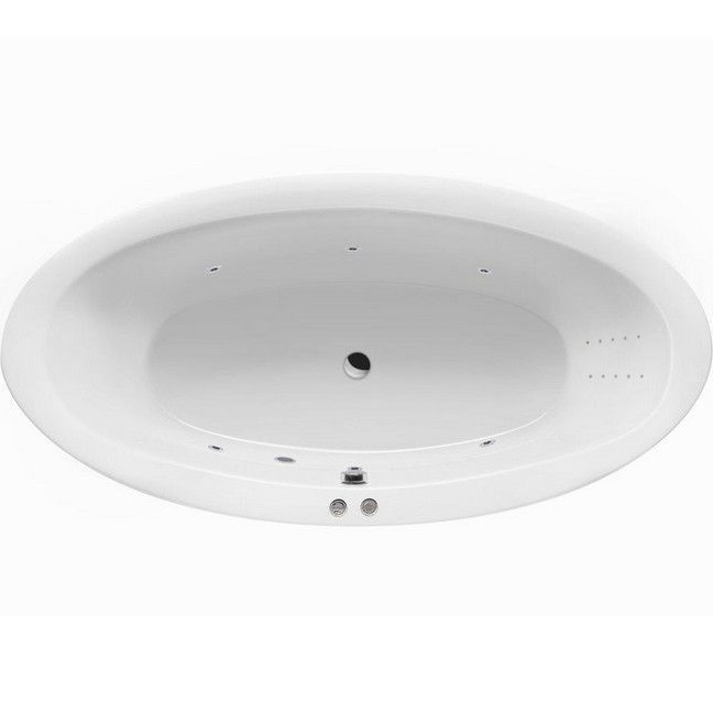 Ванна гидромассажная Excellent Lumina LINE NANO WAEX.LUM19.LINENANO.CR 190x95 (белый глянцевый, хром), каркас, слив-перелив