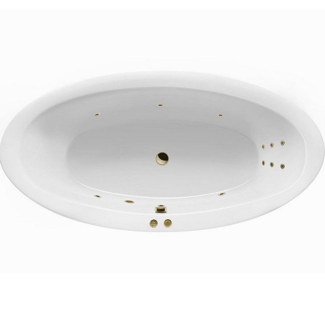 Ванна гидромассажная Excellent Lumina LINE WAEX.LUM19.LINE.BR 190x95 (белый глянцевый, бронза), каркас, слив-перелив