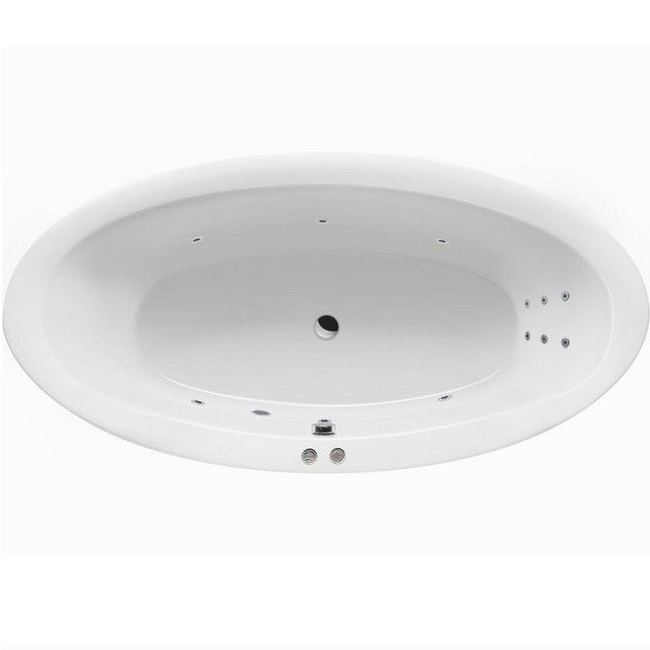 Ванна гидромассажная Excellent Lumina LINE WAEX.LUM19.LINE.CR 190x95 (белый глянцевый, хром), каркас, слив-перелив