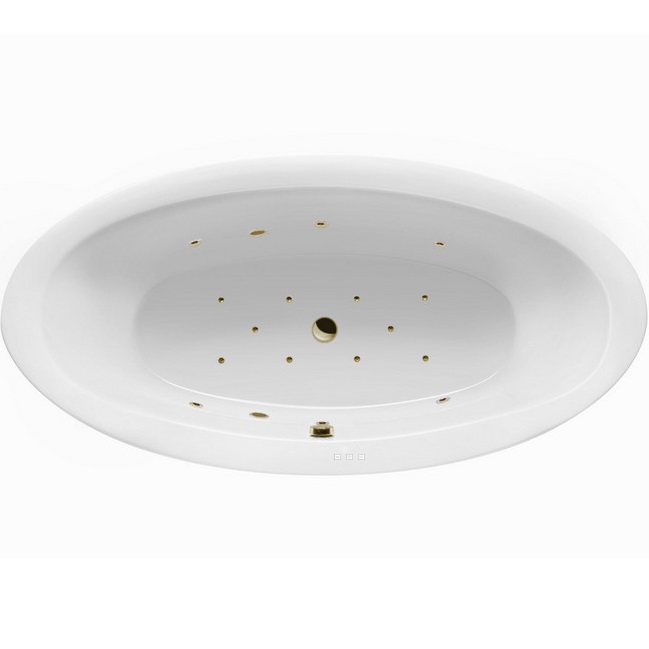 Ванна гидромассажная Excellent Lumina RELAX WAEX.LUM19.RELAX.BR 190x95 (белый глянцевый, бронза), каркас, слив-перелив