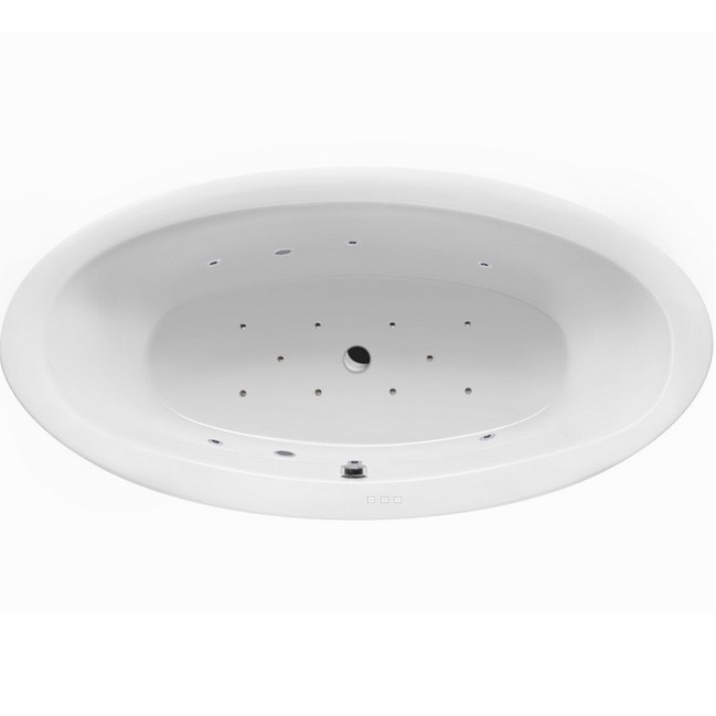 Ванна гидромассажная Excellent Lumina RELAX WAEX.LUM19.RELAX.CR 190x95 (белый глянцевый, хром), каркас, слив-перелив