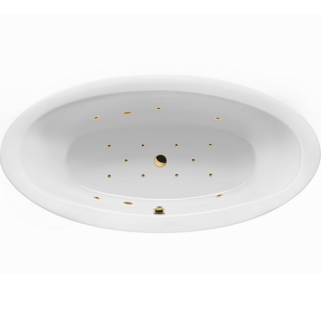 Ванна гидромассажная Excellent Lumina RELAX WAEX.LUM19.RELAX.GL 190x95 (белый глянцевый, золотой), каркас, слив-перелив