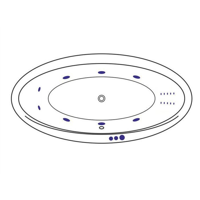 Ванна гидромассажная Excellent Lumina SMART NANO WAEX.LUM19.SMARTNANO.CR 190x95 (белый глянцевый, хром), каркас, слив-перелив