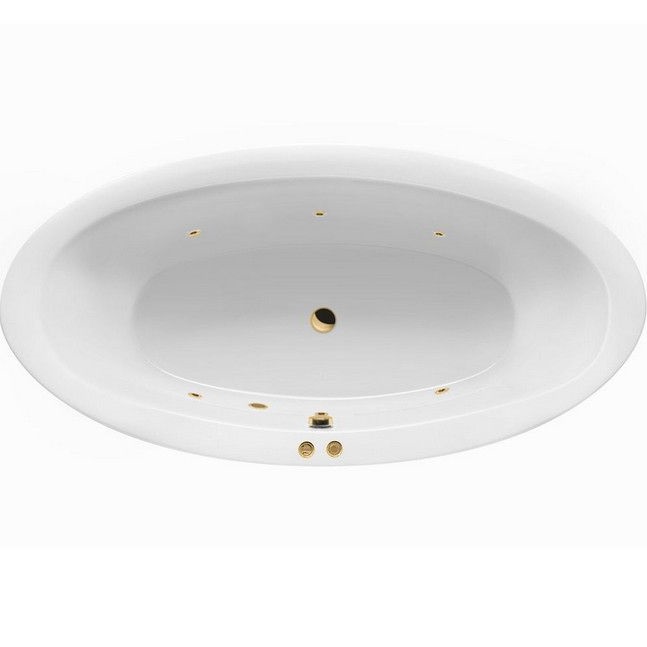 Ванна гидромассажная Excellent Lumina SOFT WAEX.LUM19.SOFT.GL 190x95 (белый глянцевый, золотой), каркас, слив-перелив