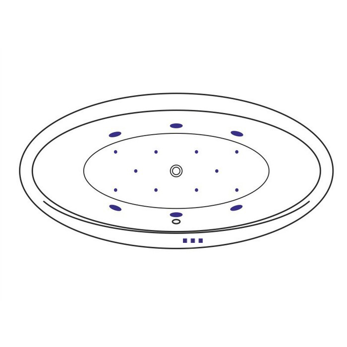 Ванна гидромассажная Excellent Lumina RELAX WAEX.LUM19.RELAX.WH 190x95 (белый глянцевый), каркас, слив-перелив