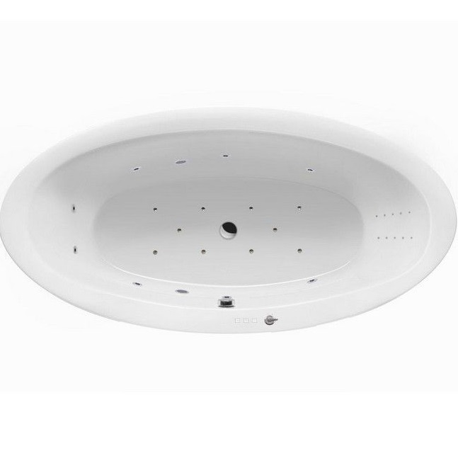 Ванна гидромассажная Excellent Lumina ULTRANANO WAEX.LUM19.ULTRANANO.CR 190x95 (белый глянцевый, хром), каркас, слив-перелив