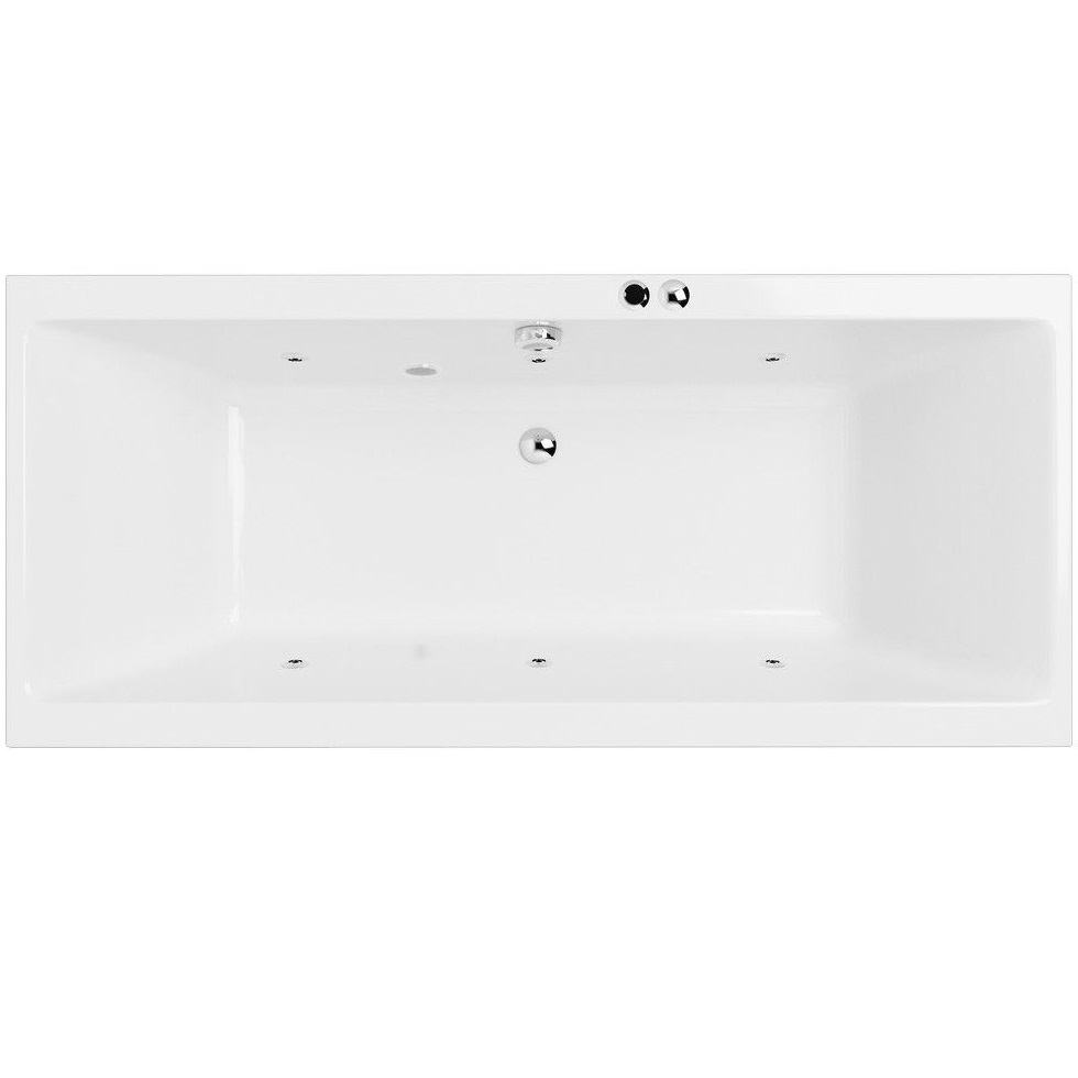 Ванна гидромассажная Excellent Pryzmat Slim SOFT WAEX.PRY16S.SOFT.CR 160x75 (белый глянцевый, хром), каркас, слив-перелив