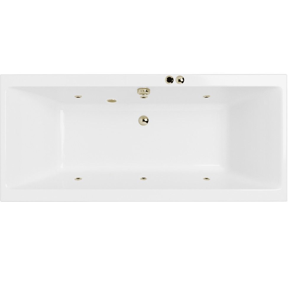 Ванна гидромассажная Excellent Pryzmat Slim SOFT WAEX.PRY17S.SOFT.BR 170x75 (белый глянцевый, бронза), каркас, слив-перелив