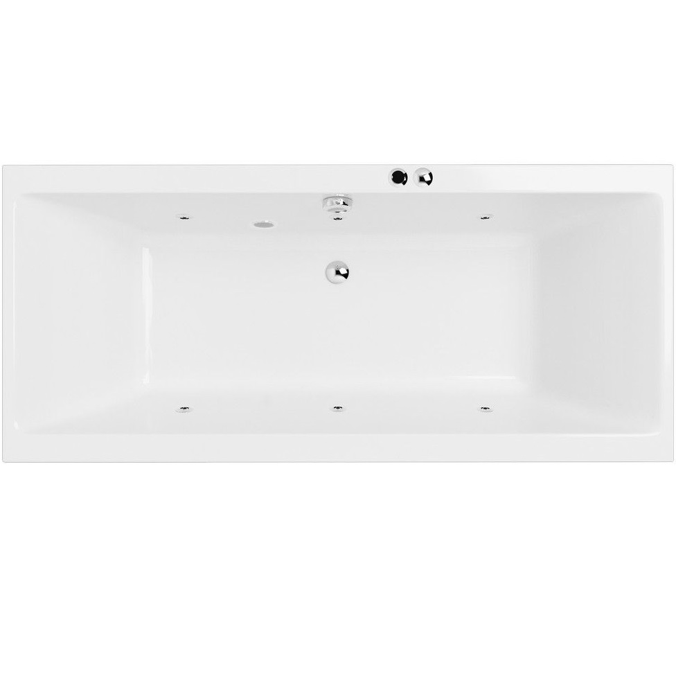 Ванна гидромассажная Excellent Pryzmat Slim SOFT WAEX.PRY17S.SOFT.CR 170x75 (белый глянцевый, хром), каркас, слив-перелив