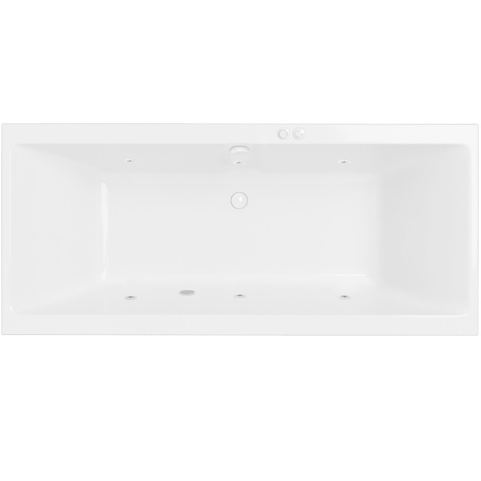 Ванна гидромассажная Excellent Pryzmat Slim SOFT WAEX.PRY18S.SOFT.WH 180x80 (белый глянцевый), каркас, слив-перелив
