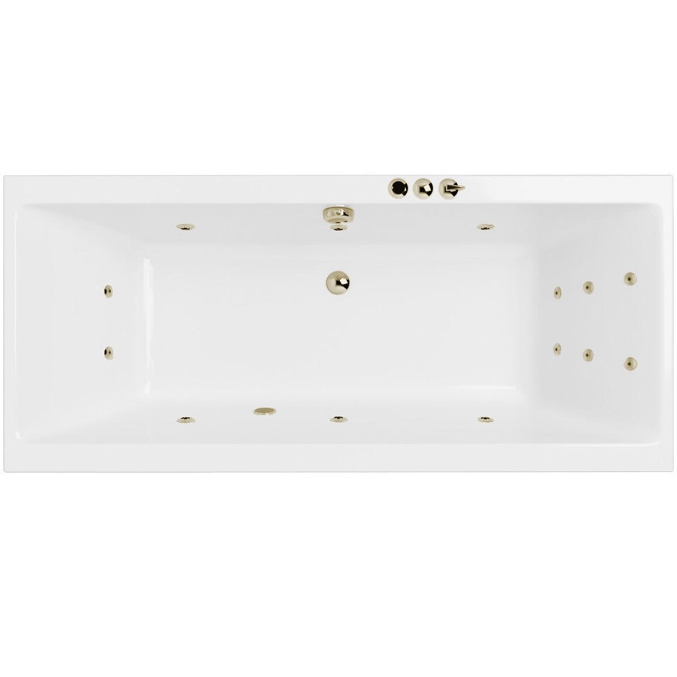 Ванна гидромассажная Excellent Pryzmat SMART WAEX.PRY19.SMART.BR 190x90 (белый глянцевый, бронза), каркас, слив-перелив