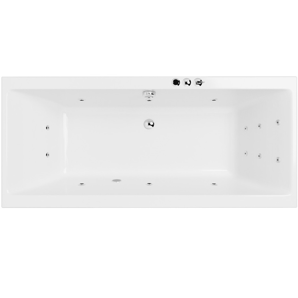Ванна гидромассажная Excellent Pryzmat SMART WAEX.PRY20.SMART.CR 200x90 (белый глянцевый, хром), каркас, слив-перелив