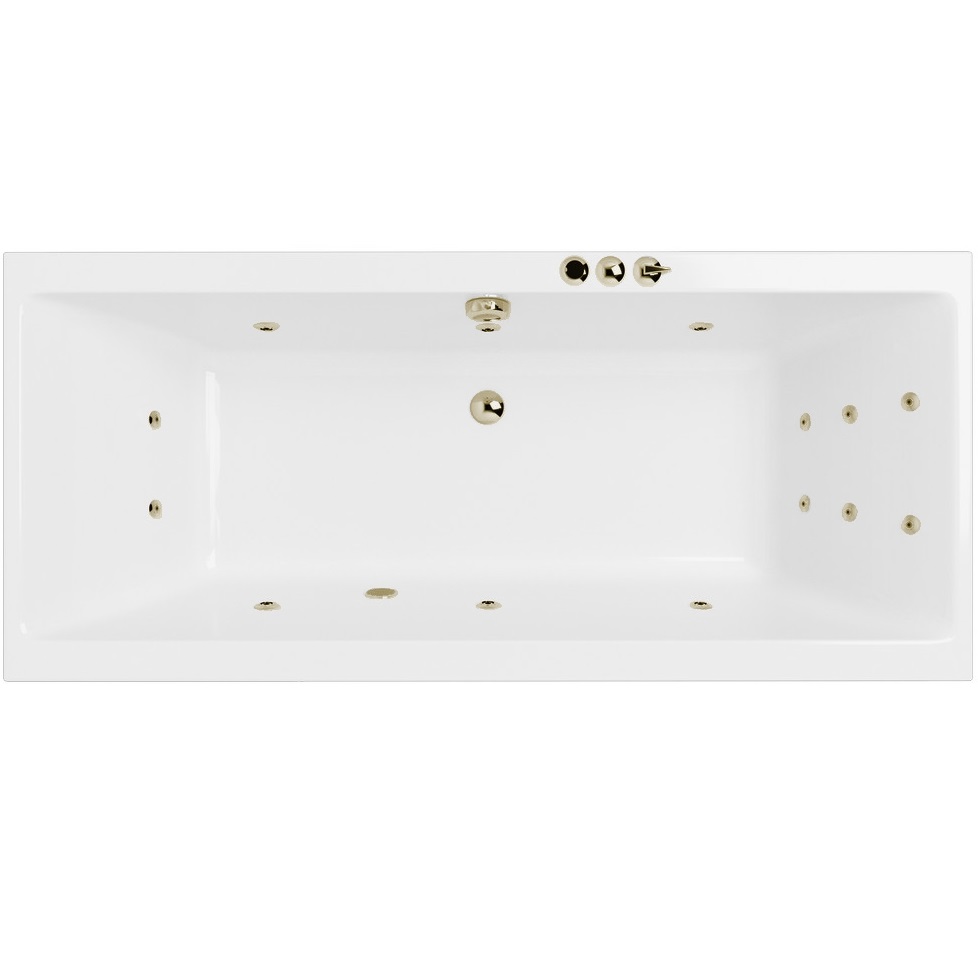 Ванна гидромассажная Excellent Pryzmat SMART WAEX.PRY20.SMART.BR 200x90 (белый глянцевый, бронза), каркас, слив-перелив