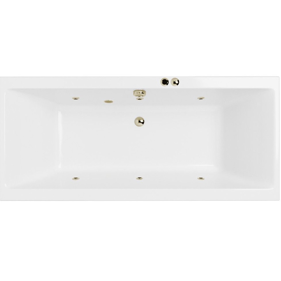 Ванна гидромассажная Excellent Pryzmat SOFT WAEX.PRY16.SOFT.BR 160x75 (белый глянцевый, бронза), каркас, слив-перелив
