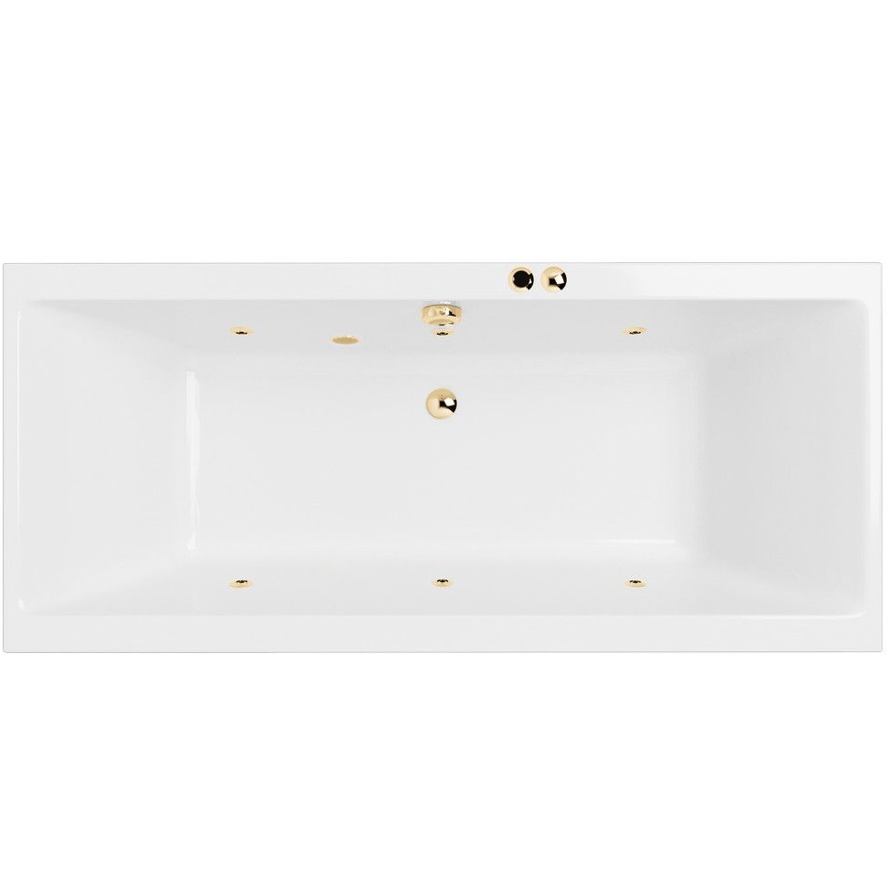 Ванна гидромассажная Excellent Pryzmat SOFT WAEX.PRY16.SOFT.GL 160x75 (белый глянцевый, золотой), каркас, слив-перелив