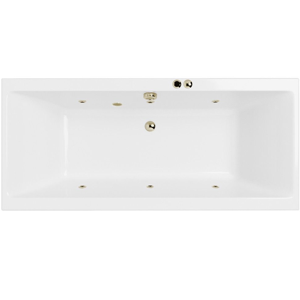 Ванна гидромассажная Excellent Pryzmat SOFT WAEX.PRY17.SOFT.BR 170x75 (белый глянцевый, бронза), каркас, слив-перелив