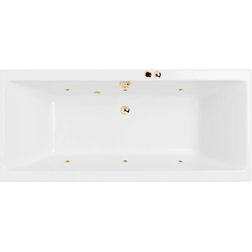 Ванна гидромассажная Excellent Pryzmat SOFT WAEX.PRY17.SOFT.GL 170x75 (белый глянцевый, золотой), каркас, слив-перелив