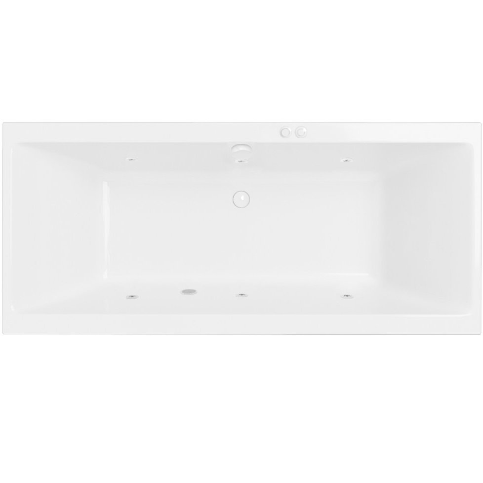 Ванна гидромассажная Excellent Pryzmat SOFT WAEX.PRY18.SOFT.WH 180x80 (белый глянцевый), каркас, слив-перелив