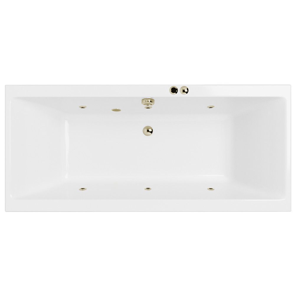 Ванна гидромассажная Excellent Pryzmat SOFT WAEX.PRY18.SOFT.BR 180x80 (белый глянцевый, бронза), каркас, слив-перелив